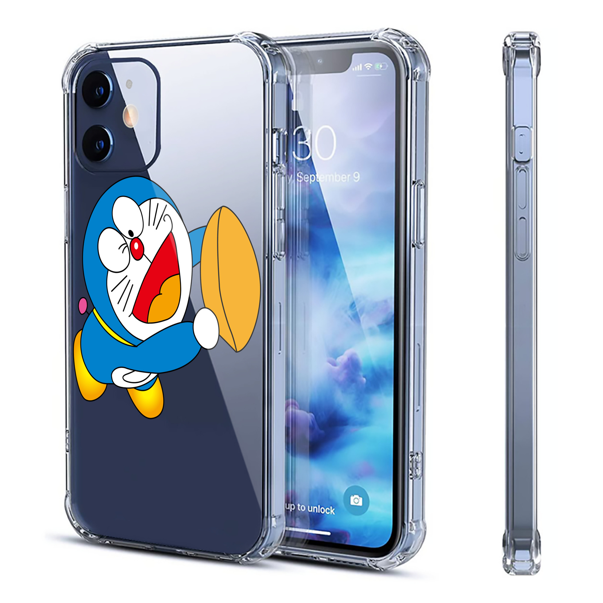 （画像用） ドラえもん Doraemon 【iPhone 12シリーズ対応】透明スマホケース（クリアソフトケース）